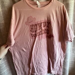 Women's Pink 'Howdy Witches' Short Sleeve Tee